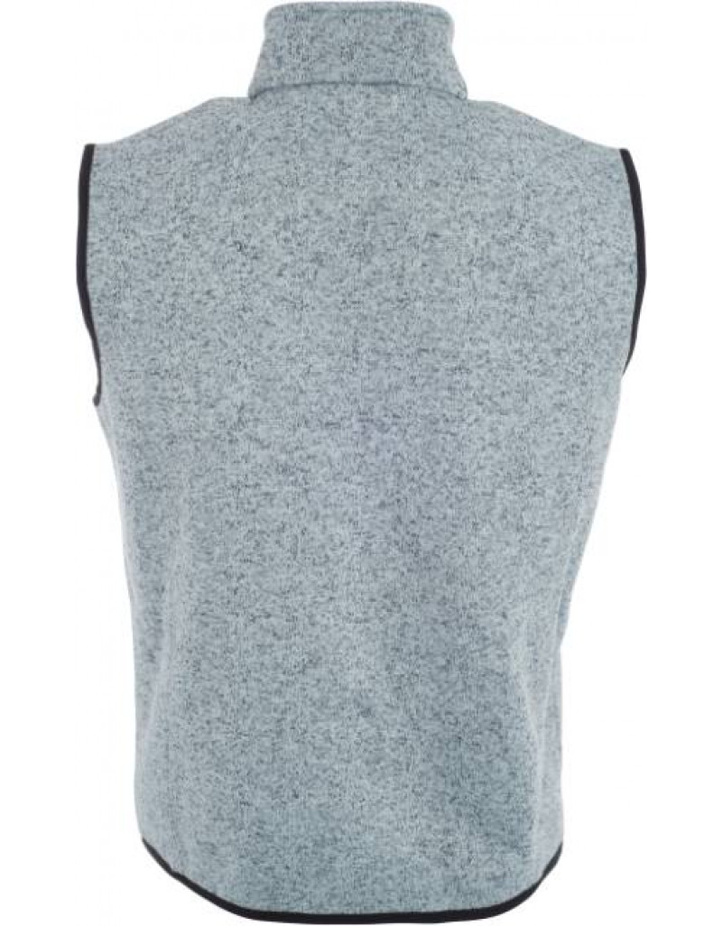 Vestă tricotată din fleece pentru bărbați cu guler ridicat